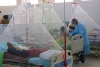Ανήλικοι που γίνονται δεκτοί για δάγκειο πυρετό περνούν τον χρόνο τους παίζοντας με κινητά τηλέφωνα, άλλοι κοιμούνται υπό το άγρυπνο βλέμμα των μητέρων τους και άλλοι λαμβάνουν φροντίδα από νοσοκόμες, όλα προστατευμένα από κουνουπιέρες εγκατεστημένες σε κάθε κρεβάτι, στη Σάντα Κρουζ της Βολιβίας. Η πόλη της Σάντα Κρουζ συζητά αν θα γιορτάσει ή όχι το καρναβάλι και λόγω της επιδημίας του δάγκειου πυρετού που πλήττει την περιοχή. EPA/Juan Carlos Torrejon