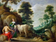 Η Ιώ ως αγελάδα, ο Δίας και η Ήρα (πίνακας του David Tenier)