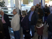 Από την προχθεσινή εκλογική διαδικασία στο υποκατάστημα της Λάρισας, επί της Ηρ. Πολυτεχνείου 