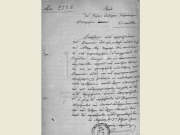 Το έγγραφο διορισμού του Θεόδωρου Ιατρόπουλου  ως πληρεξουσίου δικηγόρου του Δημοσίου Ταμείου Λαρίσης.  © ΓΑΚ/ΑΝΛ, Αρχείο Α. Ροδόπουλου, αρ. 30886/10.12.1900