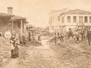 Η Λάρισα κατά τη διάρκεια της πλημμύρας του 1883  © Αρχείο ΔΕΥΑΛ