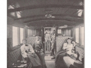 Θεσσαλικοί Σιδηρόδρομοι. Όχημα πρώτης θέσεως. Φωτογραφία από το βιβλίο του Burton Holmes &quot;The Wonders of Thessaly&quot;. 1896.