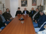 Από την επίσκεψη της αντιπροσωπείας των κατοίκων του Δαμασίου για την αποχέτευση στον δήμαρχο Τυρνάβου κ. Π. Σαρχώση