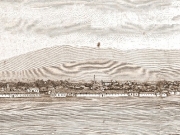 Άποψη της Λάρισας από την περιοχή του Μεζούρλου. Χαρακτικό από την εφημερίδα Le Monde Illustre των Παρισίων. Μάιος 1897, λίγα χρόνια μετά το ταξίδι του Βλάση Γαβριηλίδη (1890)