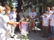Συμβολικά άναψε φέτος η φλόγα των εθελοντών αιμοδοτών στα Φάρσαλα