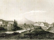 Το όρος Όσσα από τις όχθες του Πηνειού στη Λάρισα. Χαρακτικό από την επίσκεψη του Henry Holland στην πόλη μας το 1812