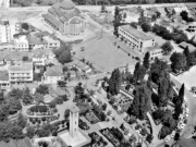 Λάρισα. Άποψη του δυτικού τμήματος του Λόφου. Αεροφωτογραφία της δεκαετίας του 1960