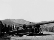 Πυροβόλα των 15,5 εκατοστών K 418 (f). Με τέτοια πυροβόλα ήταν εξοπλισμένα τα επάκτια στην Πύδνα.