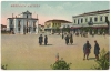 Άποψη της βορειοδυτικής πλευράς της Κεντρικής πλατείας.  Χρωμολιθόγραφο επιστολικό δελτάριο του Στεφ. Στουρνάρα. 1910 περίπου
