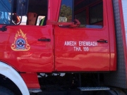 Φωτιά σε φορτηγό με άχυρο