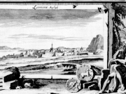 Η Λάρισα, όπως απεικονίζεται στο έργο του Jacobo Gronovius (1645-1716)«Thesaurus Craecarum Antiquitatum» (=Θησαυρός ελληνικών αρχαιοτήτων), (1699), τόμ. 4ος, σελ. 42.