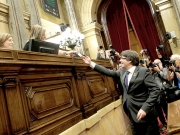 Ο ηγέτης της Καταλονίας Κάρλος Ποτζδεμόν στο Κοινοβούλιο της Καταλονίας