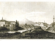 Λάρισα. Άποψη της Λάρισας. Χαρακτικό του Ed. Holland. 1812