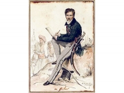 «Un Giahour» [«Ένας Γκιαούρης»]. Έργο του Louis Dupré τη στιγμή  που ζωγραφίζει έναν άπιστο χριστιανό και η αυτοπροσωπογραφία του. 1821