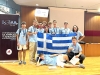 Η ελληνική ομάδα, ο πρόεδρος της Οργανωτικής  Επιτροπής και όλοι οι φοιτητές-εθελοντές, αμέσως  μετά τη λήξη της τελετής απονομής των μεταλλίων