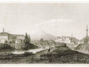 Λάρισα. Άποψη της Λάρισας.  Χαρακτικό του Ed. Holland. 1812
