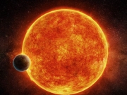 Ο εξωπλανήτης LHS1140b και το άστρο του (καλλιτεχνική απεικόνιση)