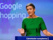 Η Ευρωπαία Επίτροπος Ανταγωνισμού Μάργκαρετ Βεστάγκερ κατά τη διάρκεια συνέντευξης Τύπου στις Βρυξέλλες. 