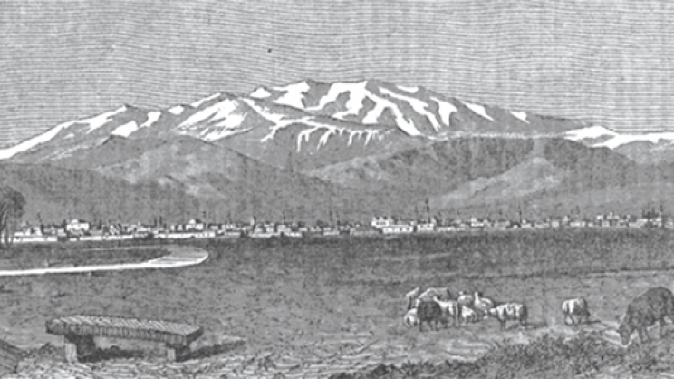 Η Λάρισα στα μέσα του 19ου αιώνα. Πανδώρα (Αθήνα), φ. 83 (1.9.1853), σ. 274. © Βιβλιοθήκη Πανεπιστημίου Κύπρου
